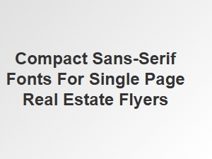 Clean Fonts for Minimalist Real Estate Flyers